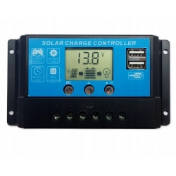 Solarny regulator ładowania 10A LCD USB